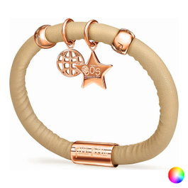 Folli Follie Bracelet en Cuir Crème 16cm