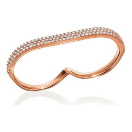 Folli Follie Bague en Acier Inoxydable Rose Taille 52