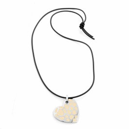 Folli Follie Collier pour Femme en Caoutchouc Noir 35cm