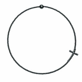 Folli Follie Collier en Acier Inoxydable Noir