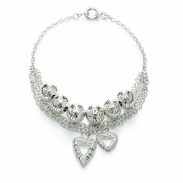 Folli Follie Collier en Argent de loi, 30 cm