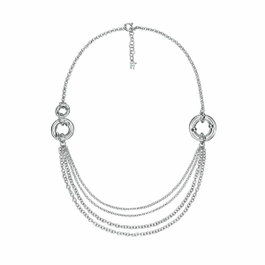 Folli Follie Collier en acier inoxydable argenté 38 cm
