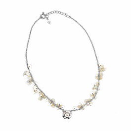 Folli Follie Collier en Argent avec Nacre, Argenté