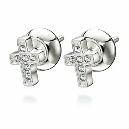 Folli Follie Boucles d'oreilles en acier inoxydable argenté