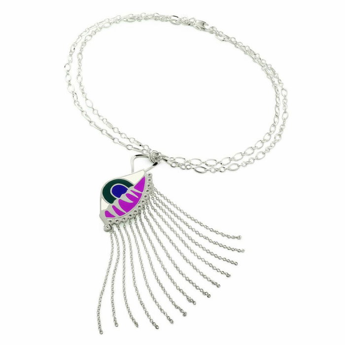 Folli Follie Collier en acier inoxydable argenté 45cm Folli Follie Collier en acier inoxydable argenté 45cm