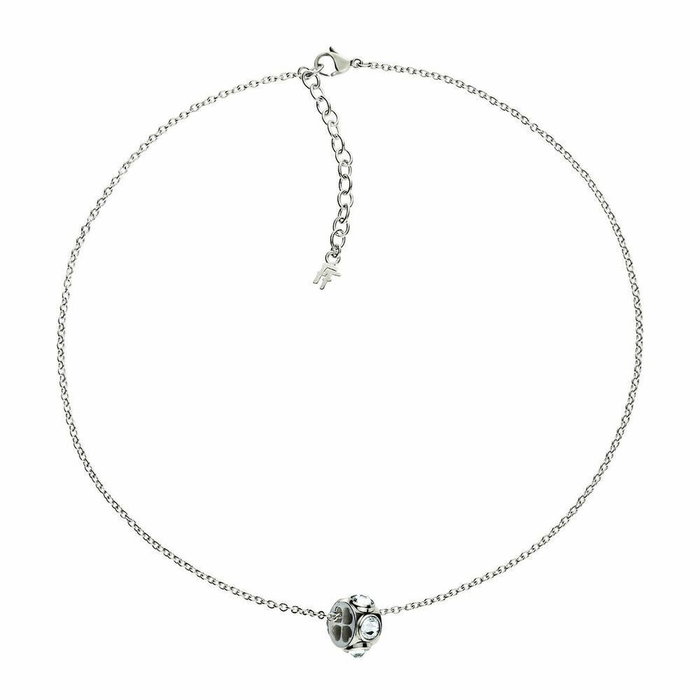 Folli Follie Collier en acier inoxydable plaqué argent 40cm Folli Follie Collier en acier inoxydable plaqué argent 40cm