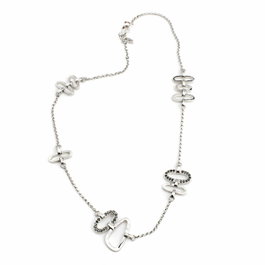 Folli Follie Collier en Acier Inoxydable Argenté