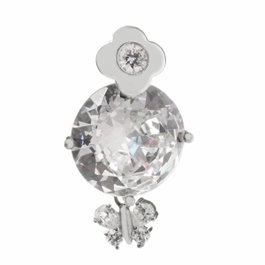 Folli Follie Pendentif en Argent de loi Gris 3cm