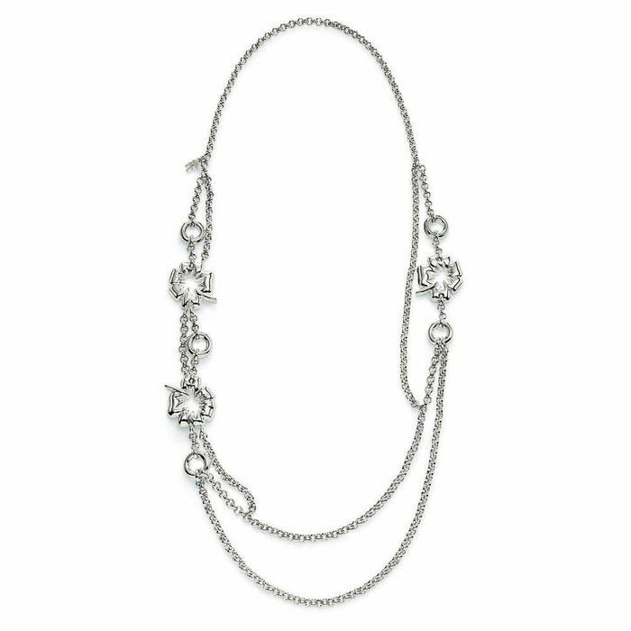 Folli Follie Collier en Acier Inoxydable Argenté 45cm Folli Follie Collier en Acier Inoxydable Argenté 45cm