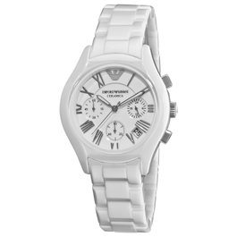 Armani AR1403 pour homme en céramique avec cadran blanc