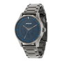 Police R1453282003 avec cadran bleu et bracelet gris