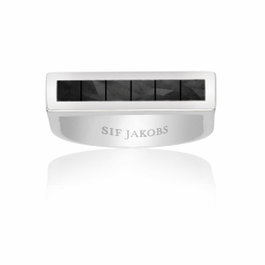 Sif Jakobs Bague R024-BK-60 en Argent véritable