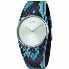 Calvin Klein K5V231V6 avec bracelet en cuir bleu