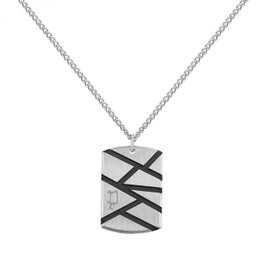 Police Collier LAUGHARNE PENDANT SS SILVER Argenté