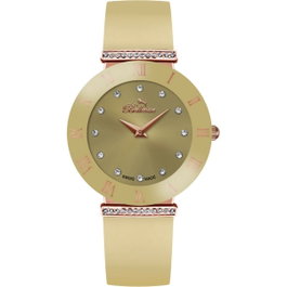 Bellevue E.105 montre analogique rose et jaune