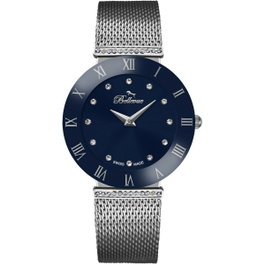 Bellevue F.130 montre analogique femme bleu et gris