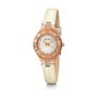 Folli Follie WF14B004SSS - Montre analogique dorée et bracelet blanc