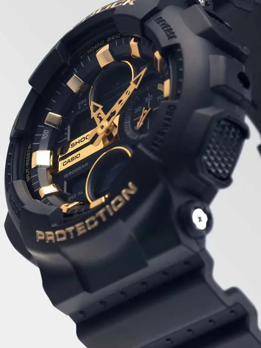 Casio G-Shock - Montre bracelet numérique pour femme - Chronographe 1/1000s - Résistante aux chocs et à l'eau (20 bars) - Verre minéral - Noir