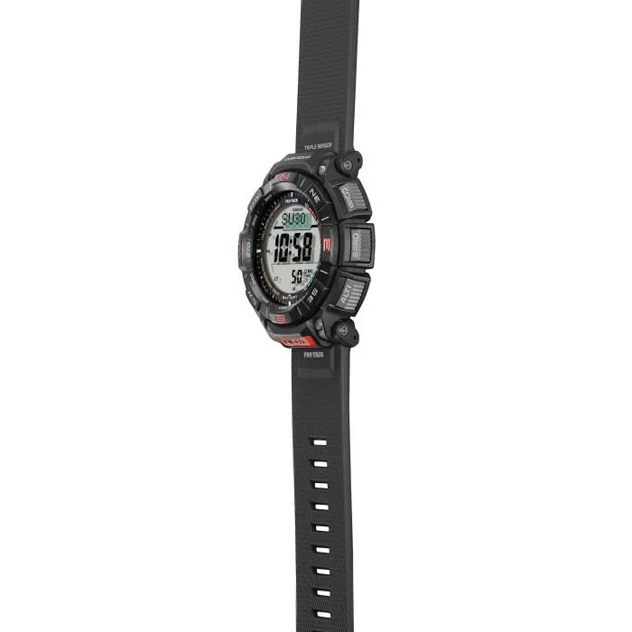 Casio PRG-340-1ER Montre Sport Multifonction - Altimètre, Baromètre, Thermomètre, Boussole Numérique - Solaire - Boîtier 54,7 mm Noir