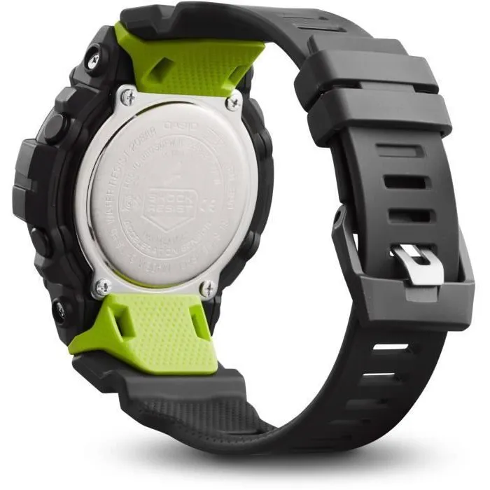 Casio GBD-800-8ER Montre G-SHOCK digitale sport homme, affichage LCD, résistance à l'eau 20 bar, boîtier et bracelet gris en résine
