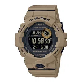 Casio G-Shock GBD-800UC-5ER Montre sport connectée Bluetooth beige - Étanche 20 bars - Résistante aux chocs avec podomètre