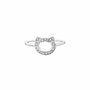 Karl Lagerfeld Bague Klassic Karl Open Pave Choupette RG Cristaux Swarovski Taille 52