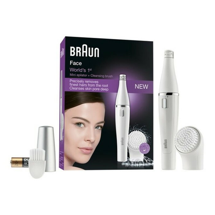 Braun FaceSpa 810 Épilateur et Brosse Nettoyante Visage Blanc