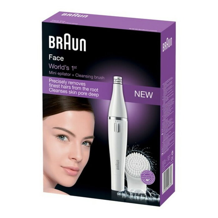 Braun FaceSpa 810 Épilateur et Brosse Nettoyante Visage Blanc