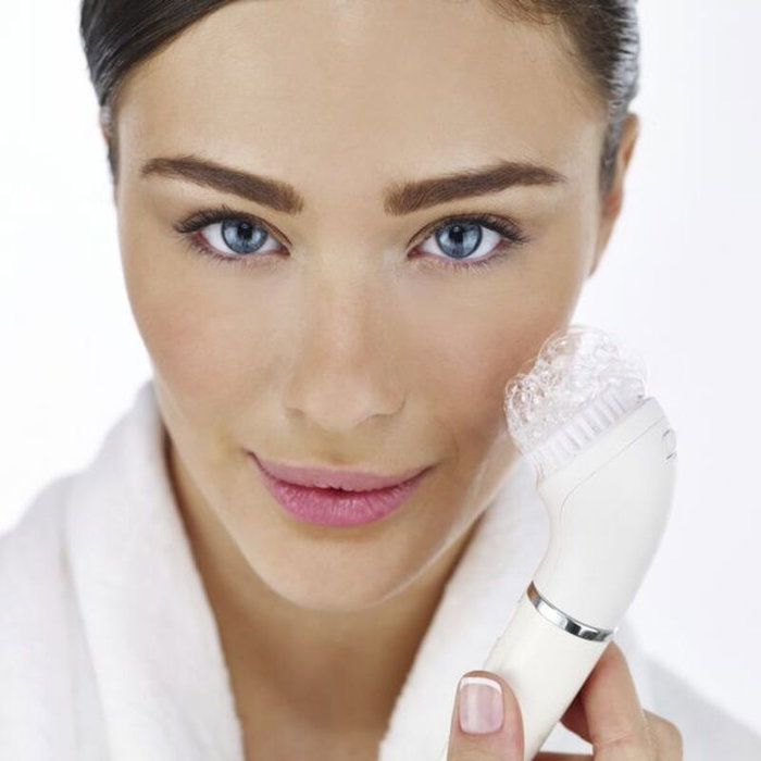 Braun FaceSpa 810 Épilateur et Brosse Nettoyante Visage Blanc