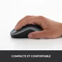 Logitech M185 Souris sans fil, Bleu/Noir