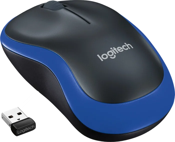 Logitech M185 Souris sans fil, Bleu/Noir