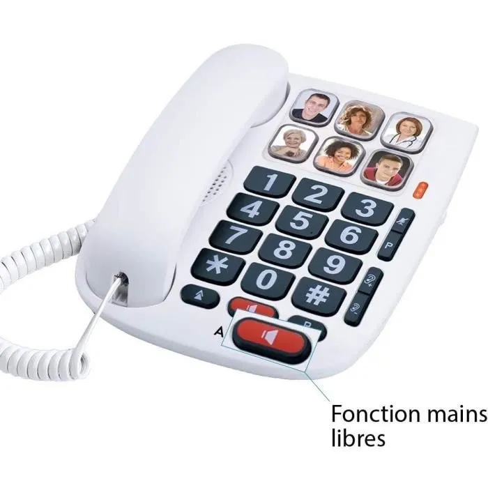 Alcatel TMax 10 Blanc Téléphone Senior avec fil Alcatel TMax 10 Blanc Téléphone Senior avec fil