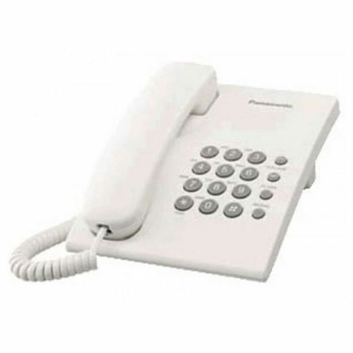 Téléphone fixe Panasonic KX-TS500EXW Blanc Téléphone fixe Panasonic KX-TS500EXW Blanc
