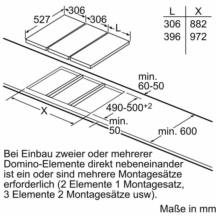 Bosch PIB375FB1E Table de cuisson Domino à induction 2 foyers