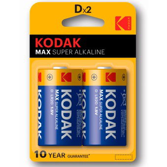 Kodak Alcalina Max D Piles LR20 1.5V Blister 2 Pièces pour Dispositifs Électroniques Kodak Alcalina Max D Piles LR20 1.5V Blister 2 Pièces pour Dispositifs Électroniques