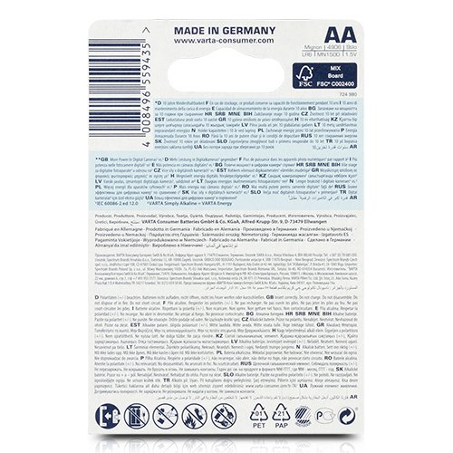 Varta Longlife Power AA LR06 - Pack de 4