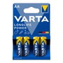 Varta Pile alcaline Longlife Power AA LR06 1.5V 4 pièces