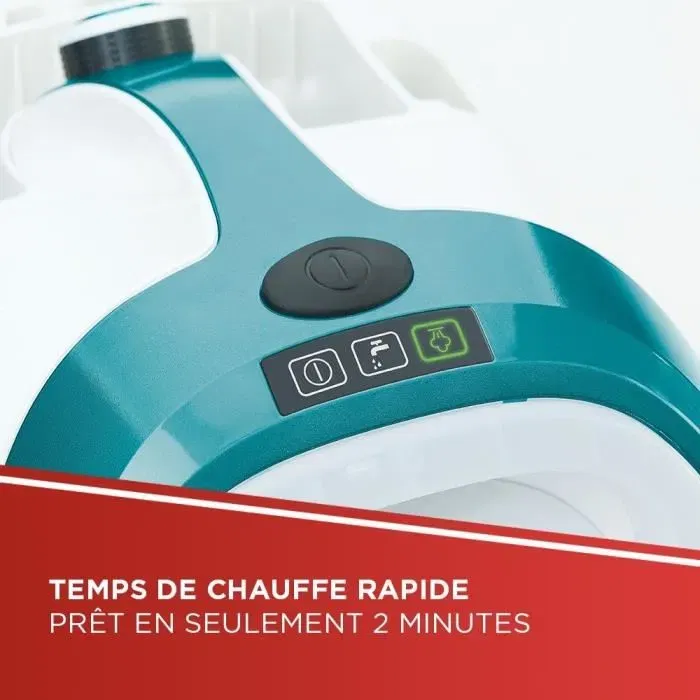Polti Vaporetto Smart 100 T - Nettoyeur vapeur 1500W - Autonomie illimitée - Pression 4 BAR - Débit 110g/min - 9 accessoires - Turquoise Polti Vaporetto Smart 100 T - Nettoyeur vapeur 1500W - Autonomie illimitée - Pression 4 BAR - Débit 110g/min - 9 accessoires - Turquoise