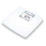 Beurer PS-25 Balance numérique blanche avec plateforme XXL, écran LCD rétroéclairé extra large et fonction démarrage rapide
