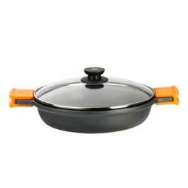 Casserole avec Couvercle en Verre BRA A270540 Noir 9 L (1 Unité)