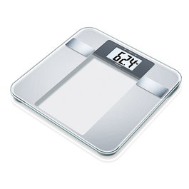 Beurer BG-13 Balance Diagnostic Numérique avec Calcul IMC en Verre, Grand Écran LCD - Mesure Poids, Graisse Corporelle, Masse Musculaire