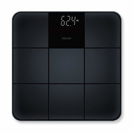 Beurer GS-235 Balance de Salle de Bain en Verre avec Écran Invisible, Surface Anti-Dérapante, Précision de 0.1 kg, Capacité 180 kg