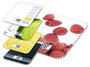 Beurer KS-19 Balance de cuisine digitale tactile en verre avec affichage LCD, fonction tare, capacité 5kg et arrêt automatique - Design Framboise