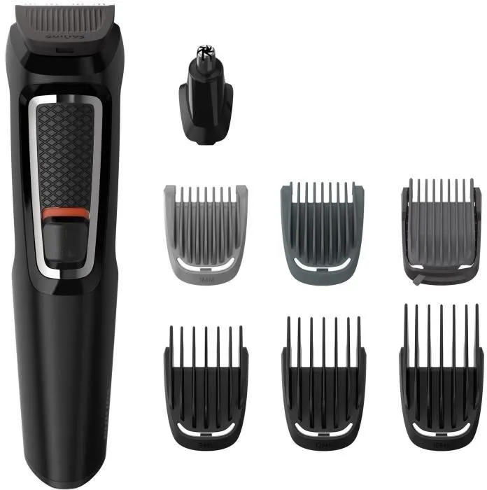 Philips MG3730/15 Series 3000 - Tondeuse Multi 8-en-1 pour Barbe et Cheveux, 11 Hauteurs de Coupe, Sabots Inclus, Autonomie 60 min