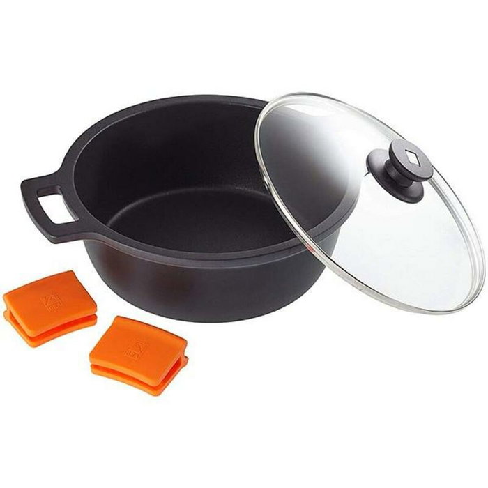 BRA Casserole Efficient avec Couvercle en Verre Noir Ø 28 cm