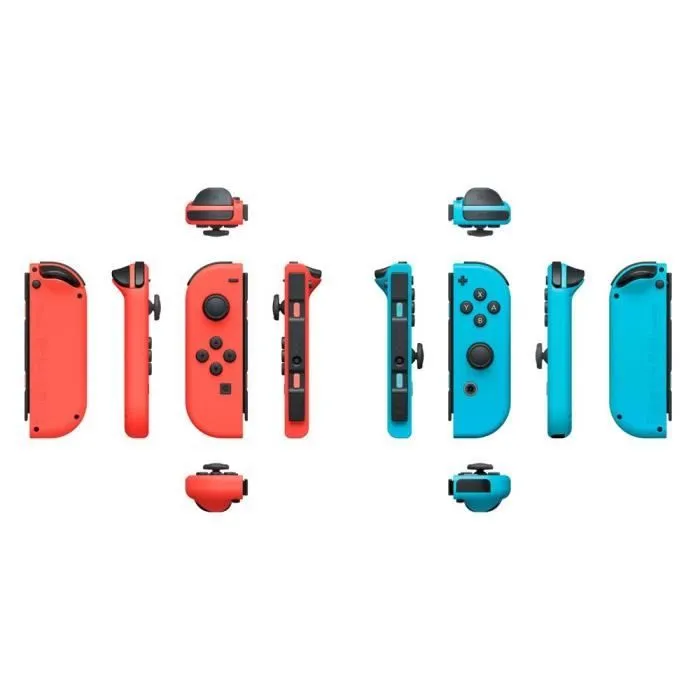Nintendo Joy-Con - Paire de manettes pour Nintendo Switch - Rouge Néon et Bleu Néon - Compatible multijoueur