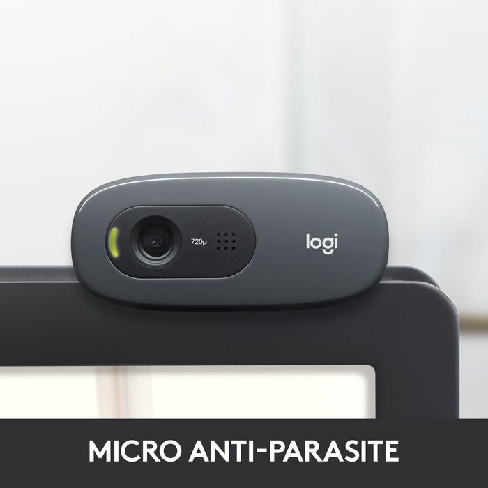Logitech Webcam HD 720p avec microphone à réduction de bruit, capteur 3 Mpx, USB 2.0, pour appels vidéo sur Skype et messageries Logitech Webcam HD 720p avec microphone à réduction de bruit, capteur 3 Mpx, USB 2.0, pour appels vidéo sur Skype et messageries