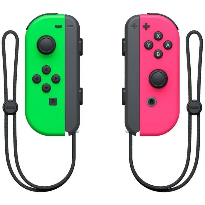 Nintendo Joy-Con - Manettes pour Nintendo Switch - Paire Vert N&eacute;on et Rose N&eacute;on - Utilisation Ind&eacute;pendante ou sur Poign&eacute;e