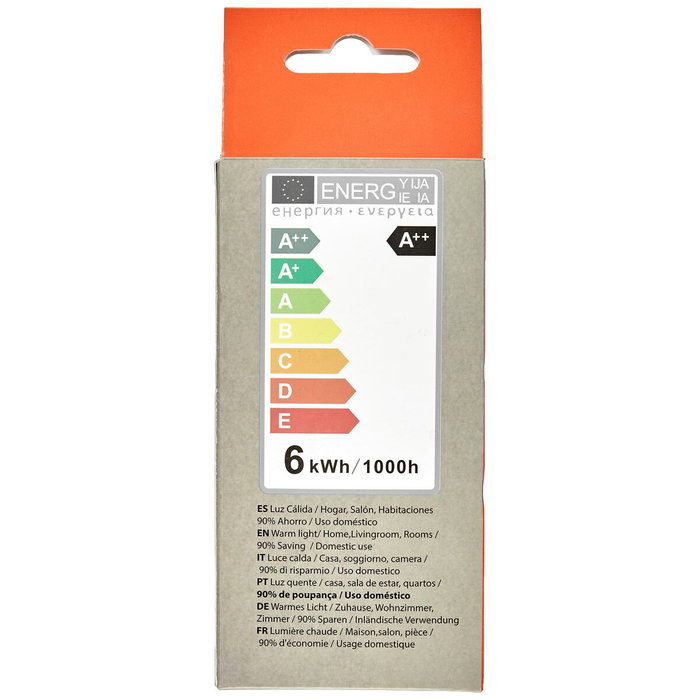 Ampoule LED Sphérique Silver Electronics 1980627 E27 6W 3000K A++ (Lumière chaude) Ampoule LED Sphérique Silver Electronics 1980627 E27 6W 3000K A++ (Lumière chaude)