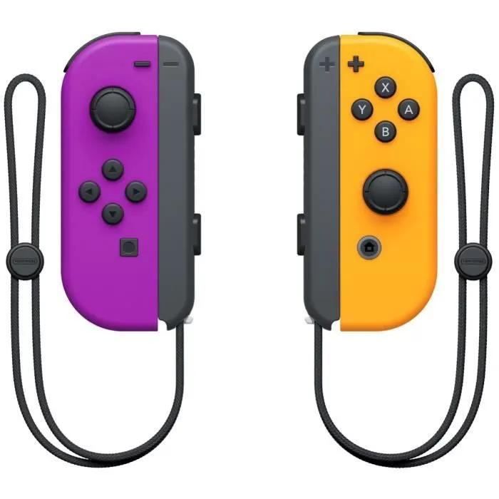 Nintendo Joy-Con - Paire de manettes sans fil pour Nintendo Switch, couleurs Violet Néon et Orange Néon